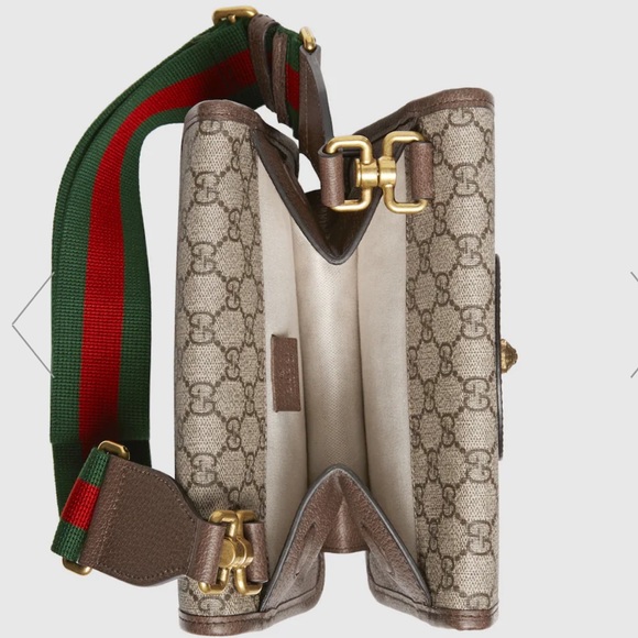 ⚡️Gucci Neo GG Supreme Crossbody Small Messenger Bag with Stripe Canvas Strap - Picture 4 of 16